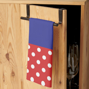 Linge De Cuisine Points rouges et blancs