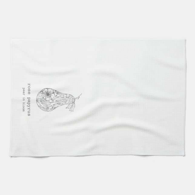 Linge De Cuisine Poire en Fleur (Horizontal)