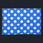 Linge De Cuisine Pois blancs sur bleu royal<br><div class="desc">Pois blancs sur bleu royal</div>