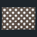 Linge De Cuisine Pois blancs sur brun<br><div class="desc">Pois blancs sur brun</div>