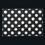 Linge De Cuisine Pois blancs sur noir<br><div class="desc">Pois blancs sur noir</div>