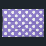 Linge De Cuisine Pois blancs sur perwinkle<br><div class="desc">Pois blancs sur perwinkle</div>