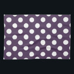 Linge De Cuisine Pois blancs sur prune violette<br><div class="desc">Pois blancs sur prune violette</div>