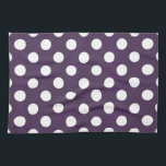 Linge De Cuisine Pois blancs sur prune violette<br><div class="desc">Pois blancs sur prune violette</div>