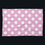 Linge De Cuisine Pois blancs sur rose pâle<br><div class="desc">Pois blancs sur rose pâle</div>