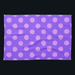 Linge De Cuisine Pois Lilac sur periwinkle<br><div class="desc">Pois Lilac sur periwinkle</div>