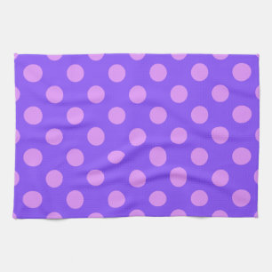 Linge De Cuisine Pois Lilac sur periwinkle