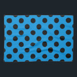 Linge De Cuisine Pois noirs sur bleu ciel<br><div class="desc">Pois noirs sur bleu ciel</div>