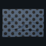Linge De Cuisine Pois noirs sur gris-bleu<br><div class="desc">Pois noirs sur gris-bleu</div>