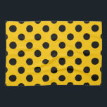 Linge De Cuisine Pois noirs sur jaune<br><div class="desc">Pois noirs sur jaune</div>