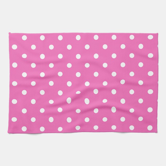 Linge De Cuisine pois roses (Horizontal)