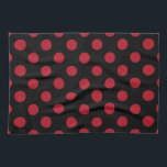 Linge De Cuisine Pois rouge et noir<br><div class="desc">Pois rouge et noir</div>