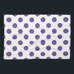 Linge De Cuisine Pois ultra violets sur blanc<br><div class="desc">La couleur de l'année de Pantone pour 2018 est ultra violet.</div>