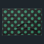Linge De Cuisine Pois vert et noir<br><div class="desc">Pois vert et noir</div>