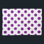 Linge De Cuisine Pois violets et blancs<br><div class="desc">Pois violets et blancs</div>