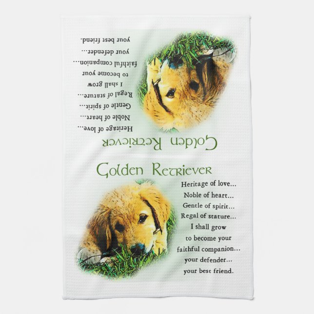 Linge De Cuisine Poison de Golden Retriever (Vertical)