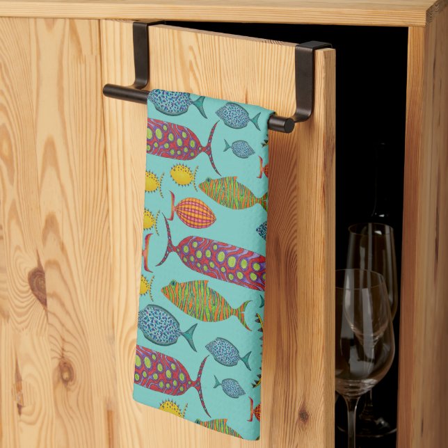 Linge De Cuisine Poisson amusant (Pliage en tiers)