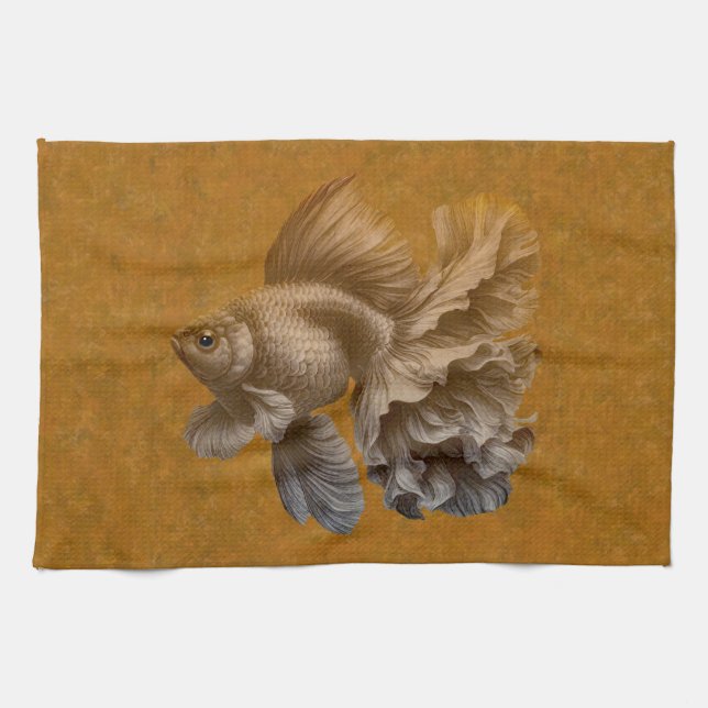 Linge De Cuisine Poisson d'or (Horizontal)