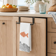 Poisson et vagues côtiers