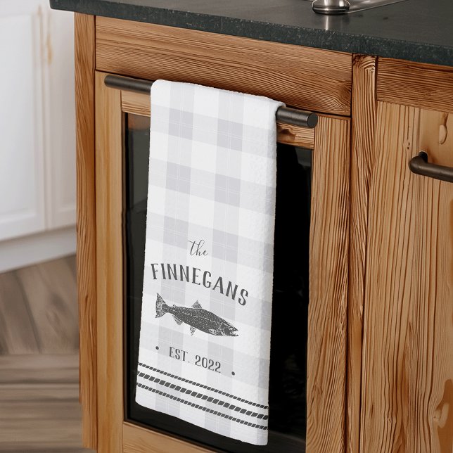 Linge De Cuisine Poisson rustique Plaid personnalisé (Créateur téléchargé)