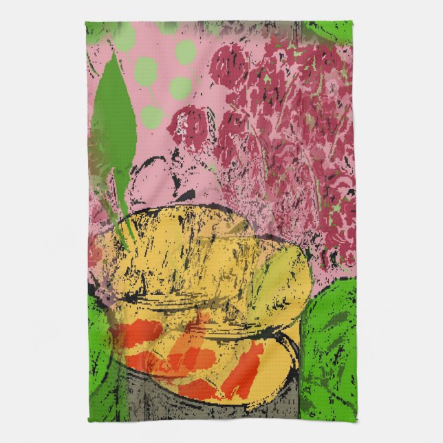Linge De Cuisine Poissons abstraits, hommage à Matisse (Vertical)