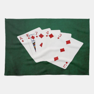 Linge De Cuisine Poker Mains - Flush - Costume Diamants