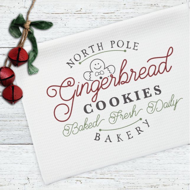 Linge De Cuisine Pôle Nord Gingerbread Cookie Fête Noël (Créateur téléchargé)