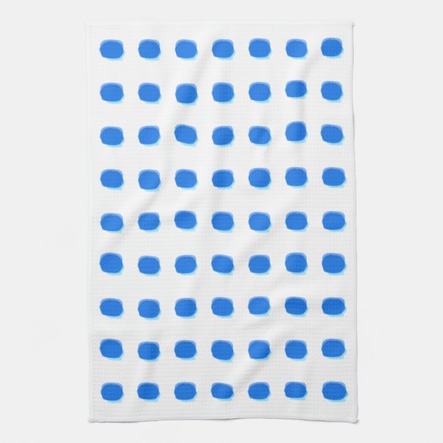 Linge De Cuisine Polka-Dot Blues (Vertical)
