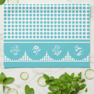 Linge De Cuisine Polka dot scallop de style Vintage rétro