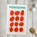 Linge De Cuisine Pomodoro Italien Tomato Retro Style Vintage modern<br><div class="desc">Cette serviette de cuisine de style rétro est ornée de tomates italiennes rouge vif. Il sera parfait dans votre cuisine mod.</div>