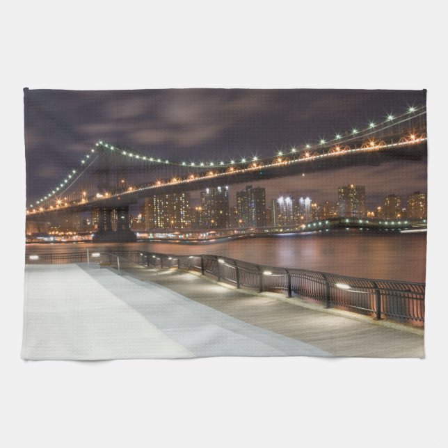 Linge De Cuisine Pont de Manhattan et horizon de NYC (Horizontal)