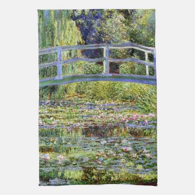 Linge De Cuisine Pont japonais de Monet fin & Etang Lily (Vertical)