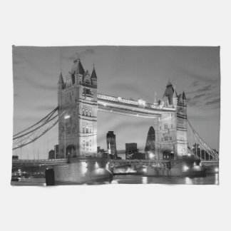 Linge De Cuisine Pont Tour de Londres blanc noir