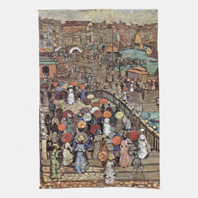 Linge De Cuisine Ponte Della Paglia, Venise de Maurice Prendergast (Vertical)