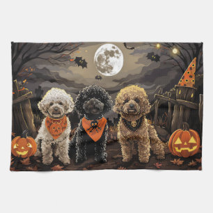 Linge De Cuisine Poodle Halloween Épouvantable