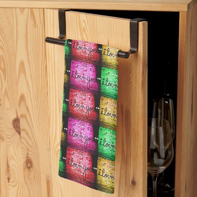 Linge De Cuisine Pop Art Graffiti Love Wall (Pliage en tiers)