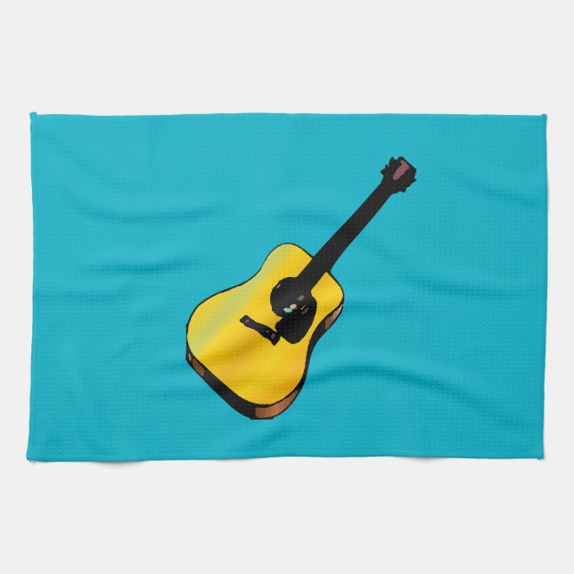 Linge De Cuisine Pop Art Guitare (Horizontal)
