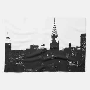 Linge De Cuisine Pop Art New York Silhouette