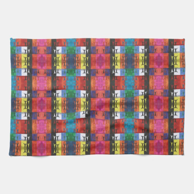 Linge De Cuisine Pop art no.1 by Yeshaya Dank - unity & harmony (Horizontal)