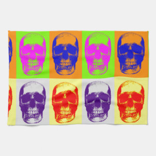 Linge De Cuisine Pop Art Skull