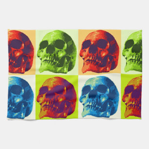Linge De Cuisine Pop Art Skull