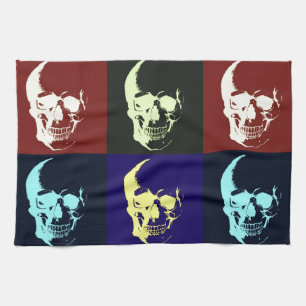 Linge De Cuisine Pop Art Skull