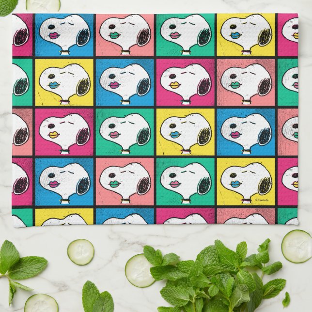 Linge De Cuisine Pop Art Snoopy Lips | Mod pour vous Motif (Plié)