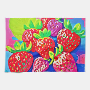 Linge De Cuisine Pop Art Strawberry