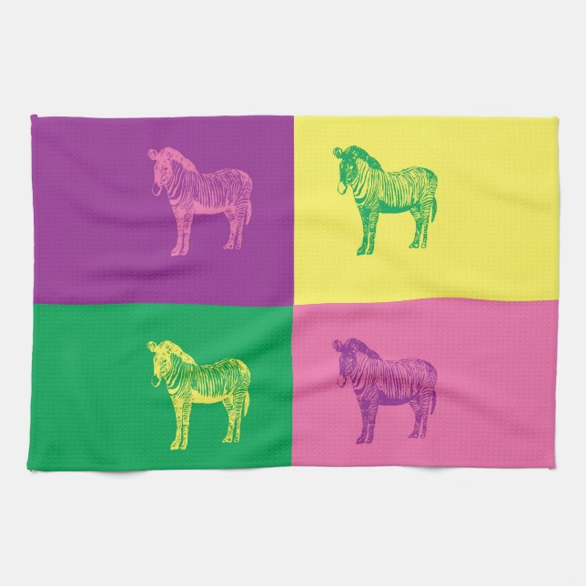 Linge De Cuisine Pop Art Zebra (Horizontal)