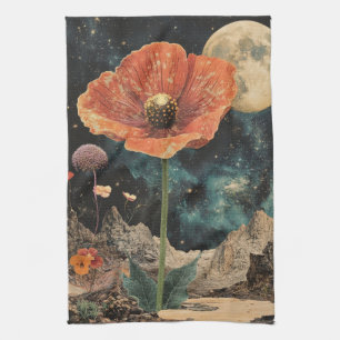 Linge De Cuisine Populaire Orange Sous La Lumière De La Lune