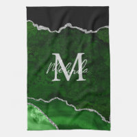 Porte en marbre vert et argent