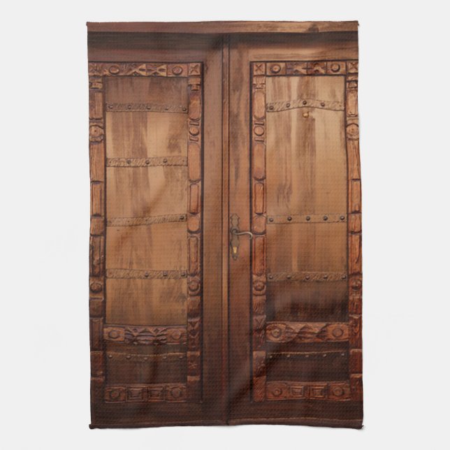 Linge De Cuisine Portes en bois (Vertical)