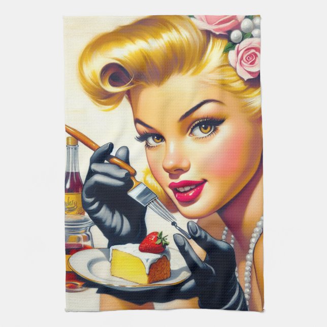 Linge De Cuisine Portrait Belle broche vers le haut (Vertical)