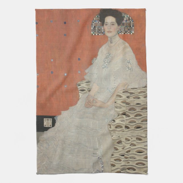 Linge De Cuisine Portrait de Fritza Riedler par Gustav Klimt (Vertical)